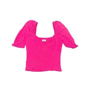 Flynn Skye Pink Puff Sleeve Bustier Top